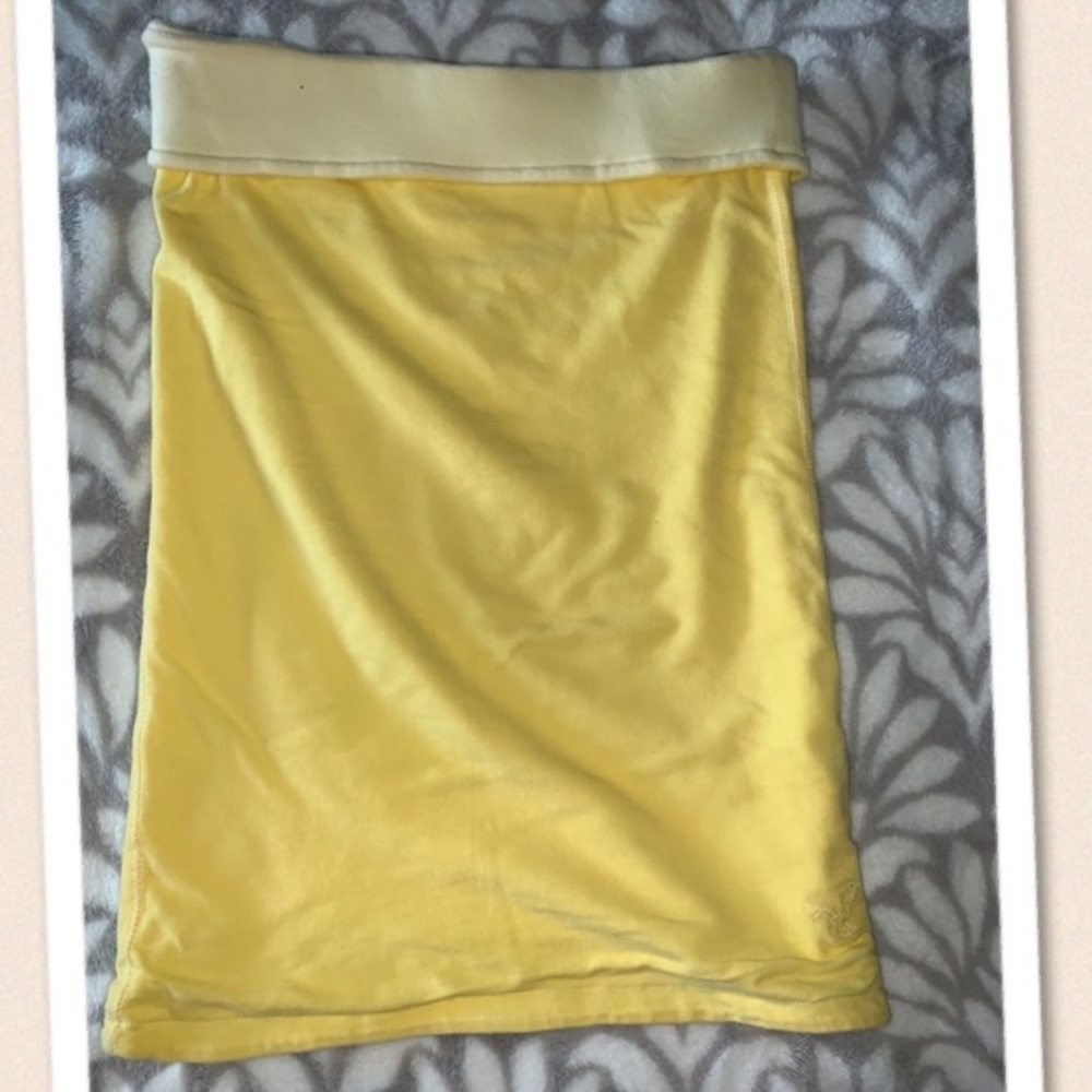 American Eagle Yellow strapless top - Picture 2 of 10